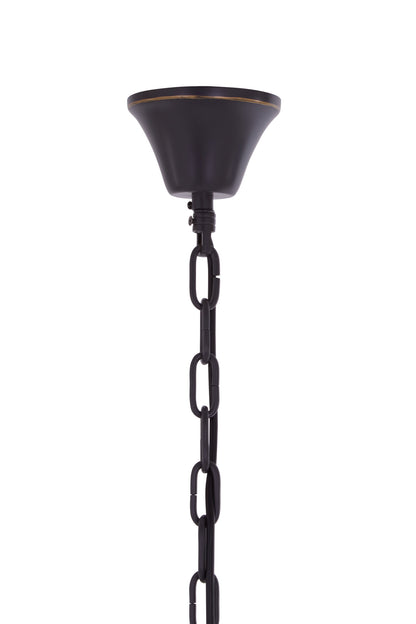 Deco 2 Tier Antique Black Glass Chandelier