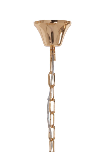 Deco 2 Tier Gold Finish Glass Chandelier