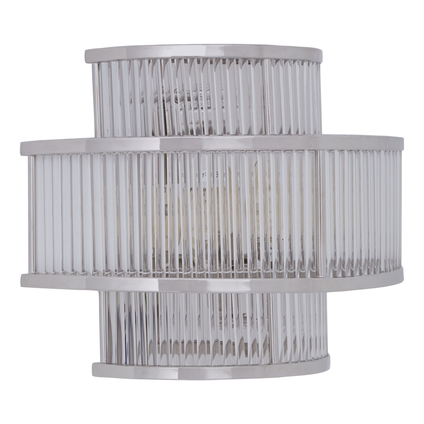 Deco 3 Tier Nickel Finish Glass Wall Light