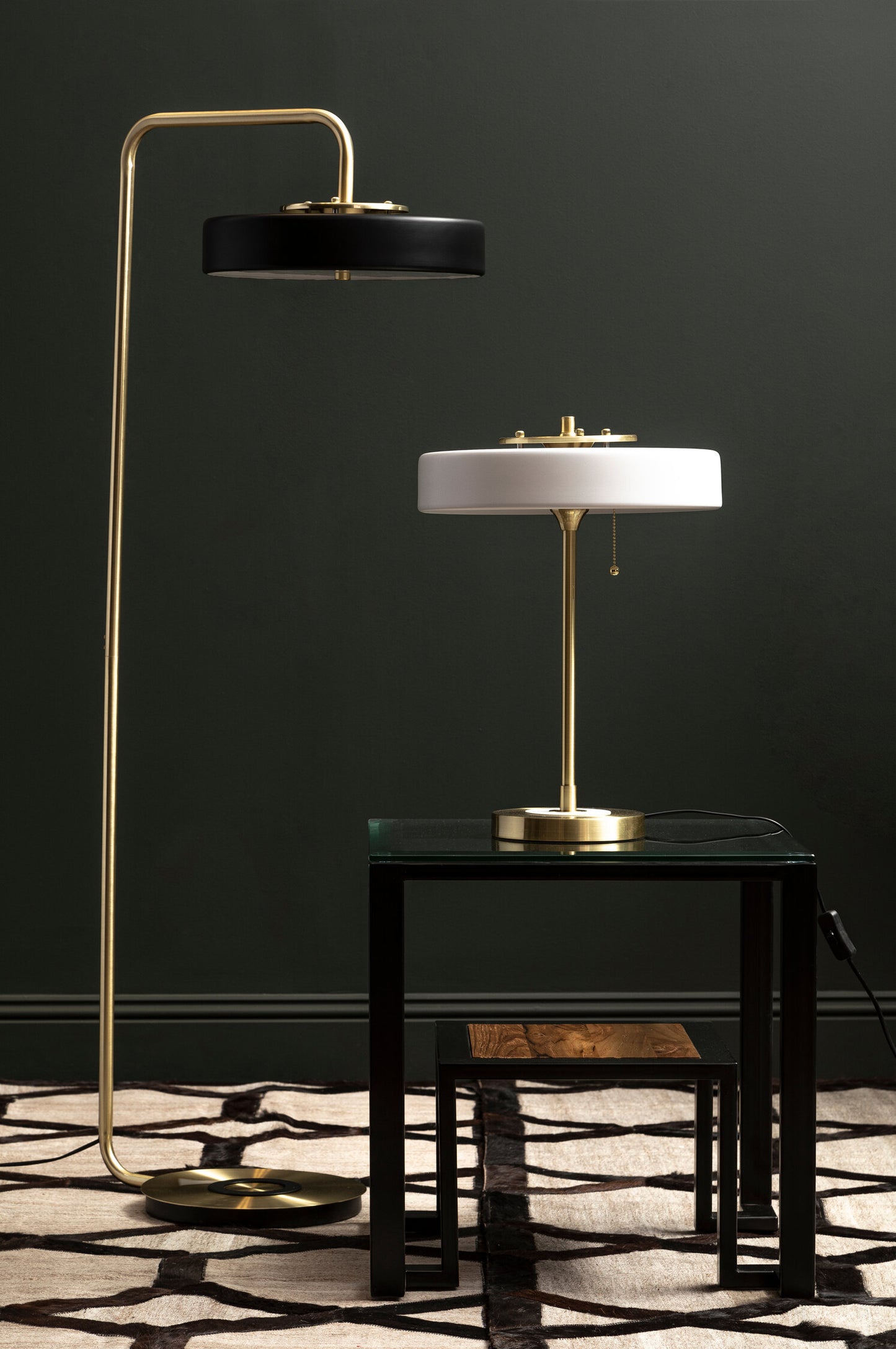 Drew White Shade with Gold Finish Frame Table Lamp