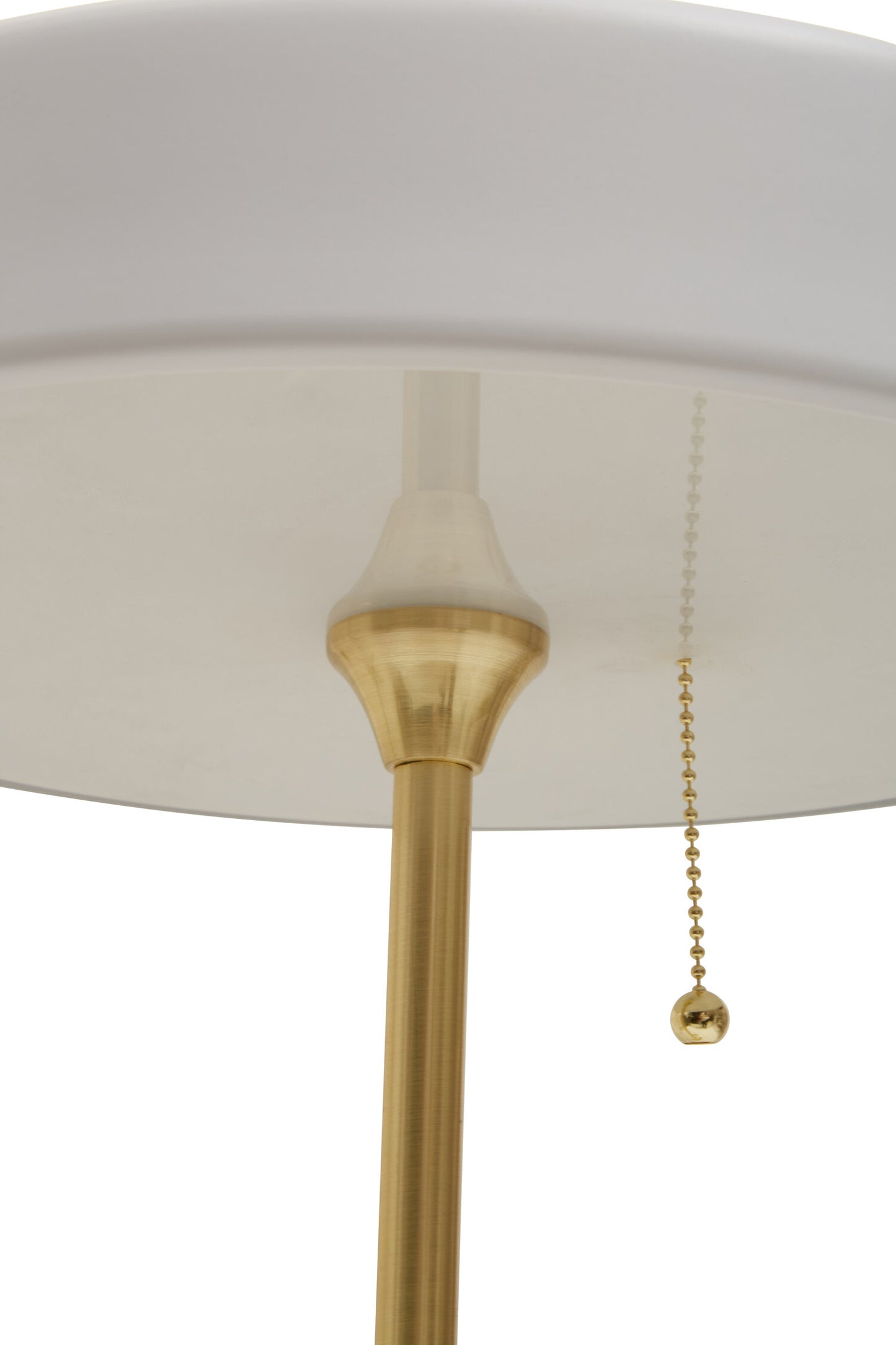 Drew White Shade with Gold Finish Frame Table Lamp