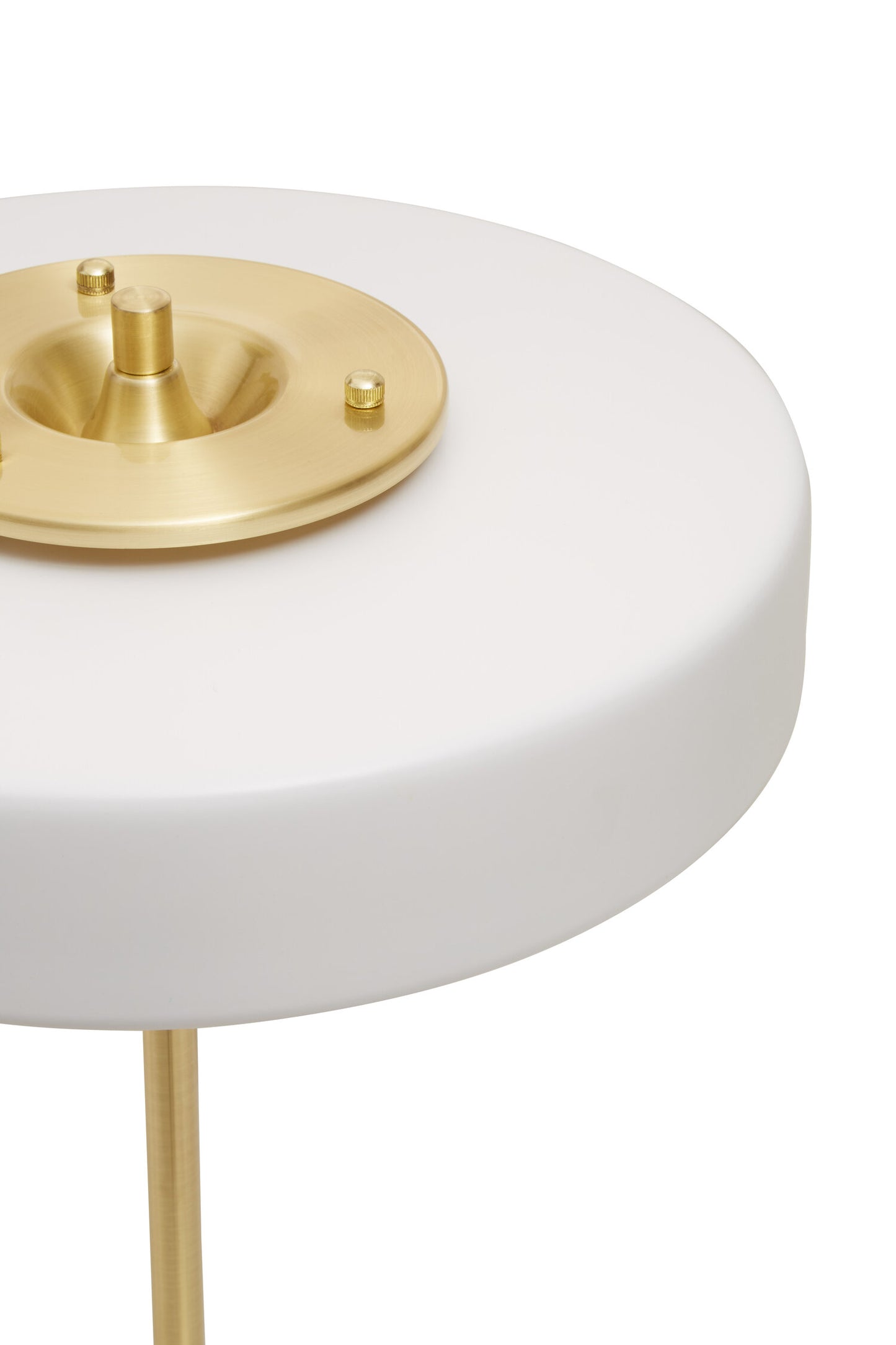 Drew White Shade with Gold Finish Frame Table Lamp