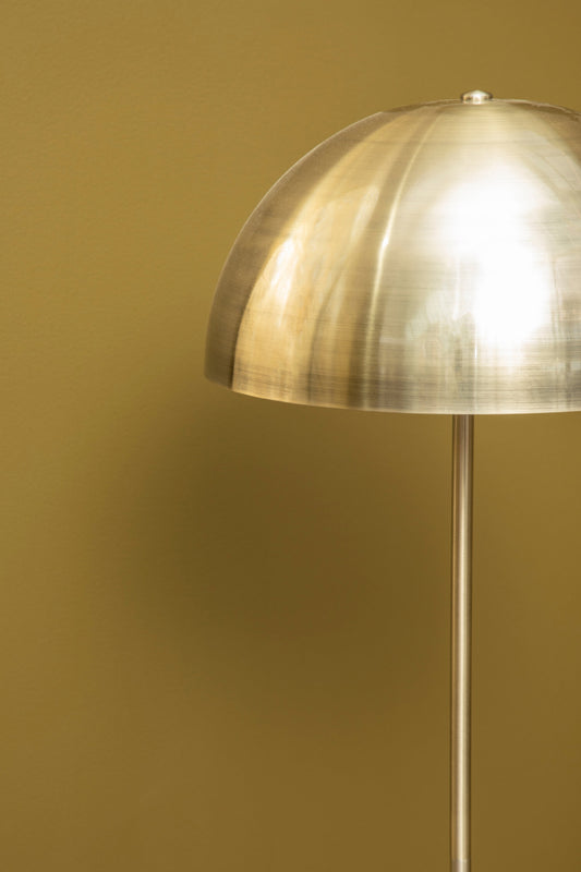 Jaxon Floor Lamp in Brushed Brass and Marble Base