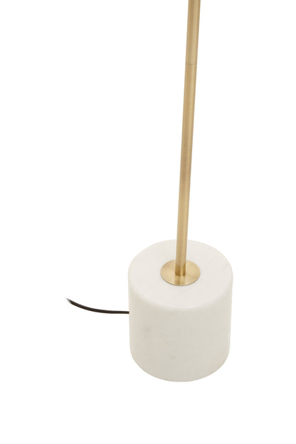 Jaxon Floor Lamp in Brushed Brass and Marble Base
