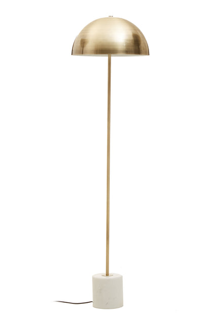 Jaxon Floor Lamp in Brushed Brass and Marble Base