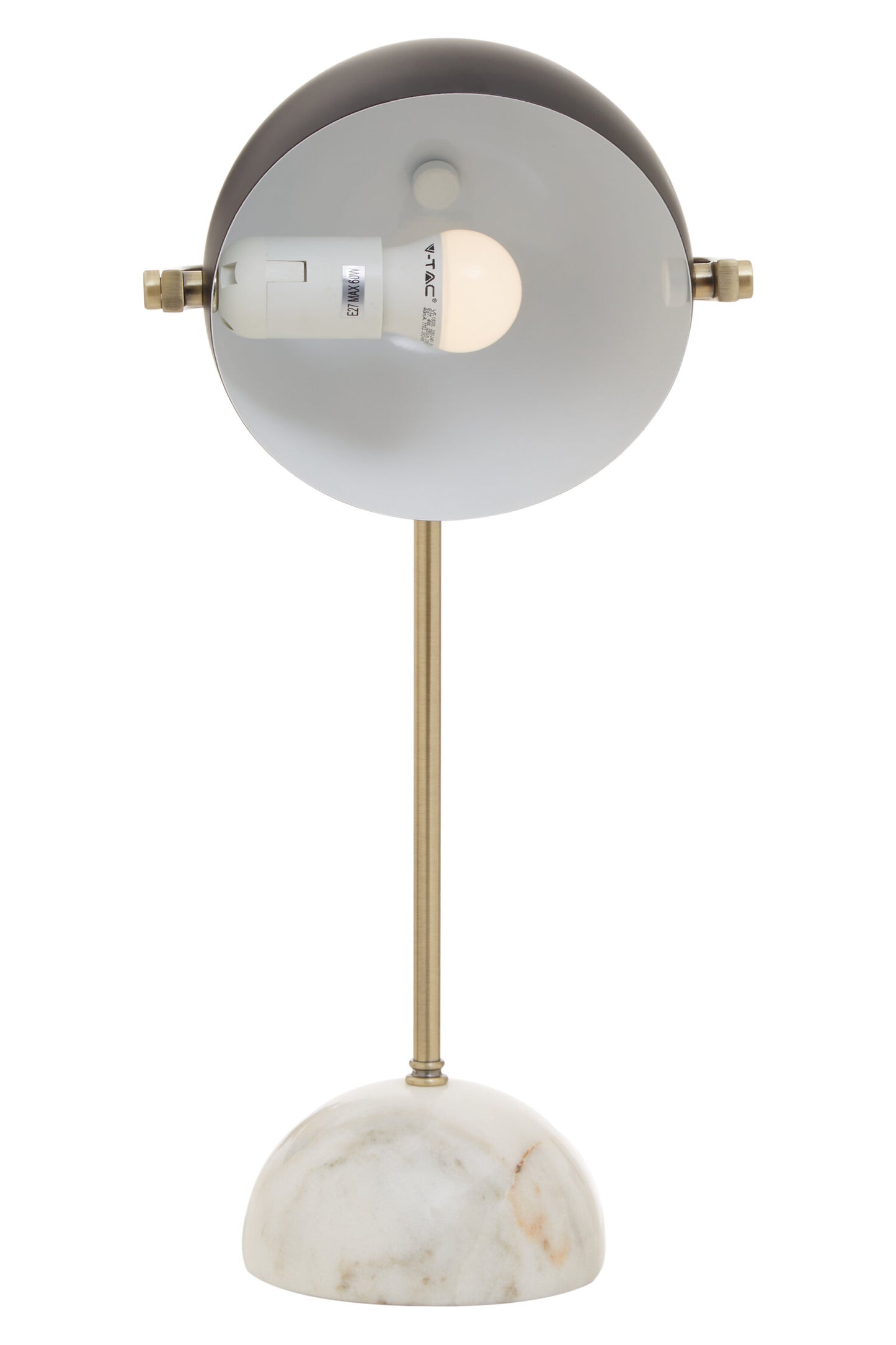 Jaxon Brass Finish Table Lamp with Marble Base