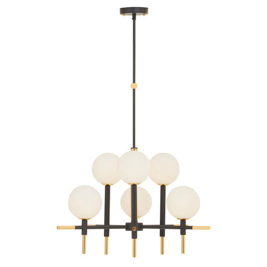 Notting Hill Industrial Chic Six Bulb Pendant Light | Bali & Blue
