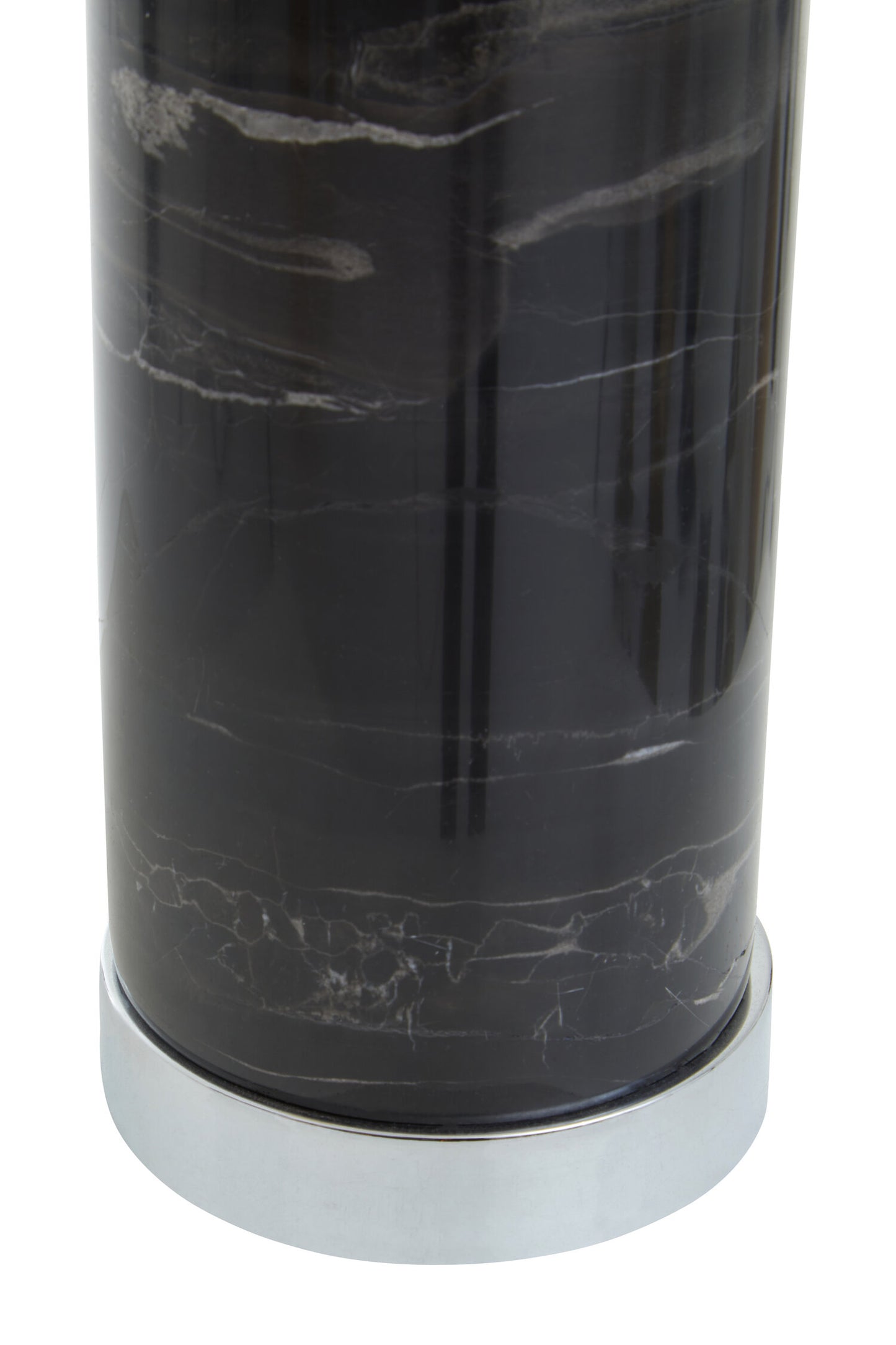 Maverick Black Marble Chrome Mid-Century Table Lamp