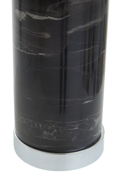 Maverick Black Marble Chrome Mid-Century Table Lamp