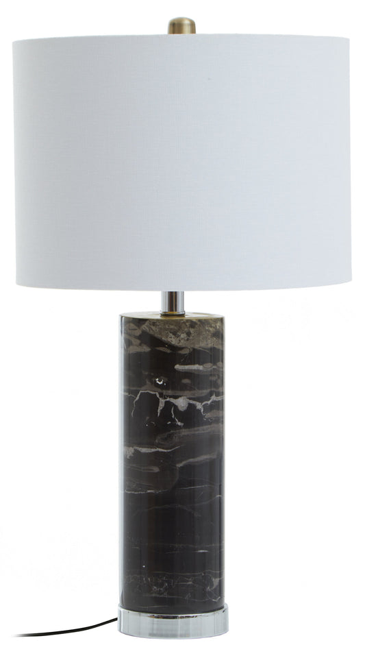 Maverick Black Marble Chrome Mid-Century Table Lamp | Bali & Blue