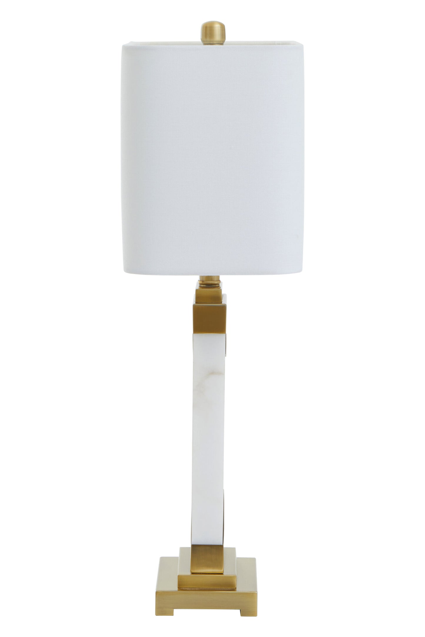 Athena White Marble Gold Geometric Table Lamp | Bali & Blue