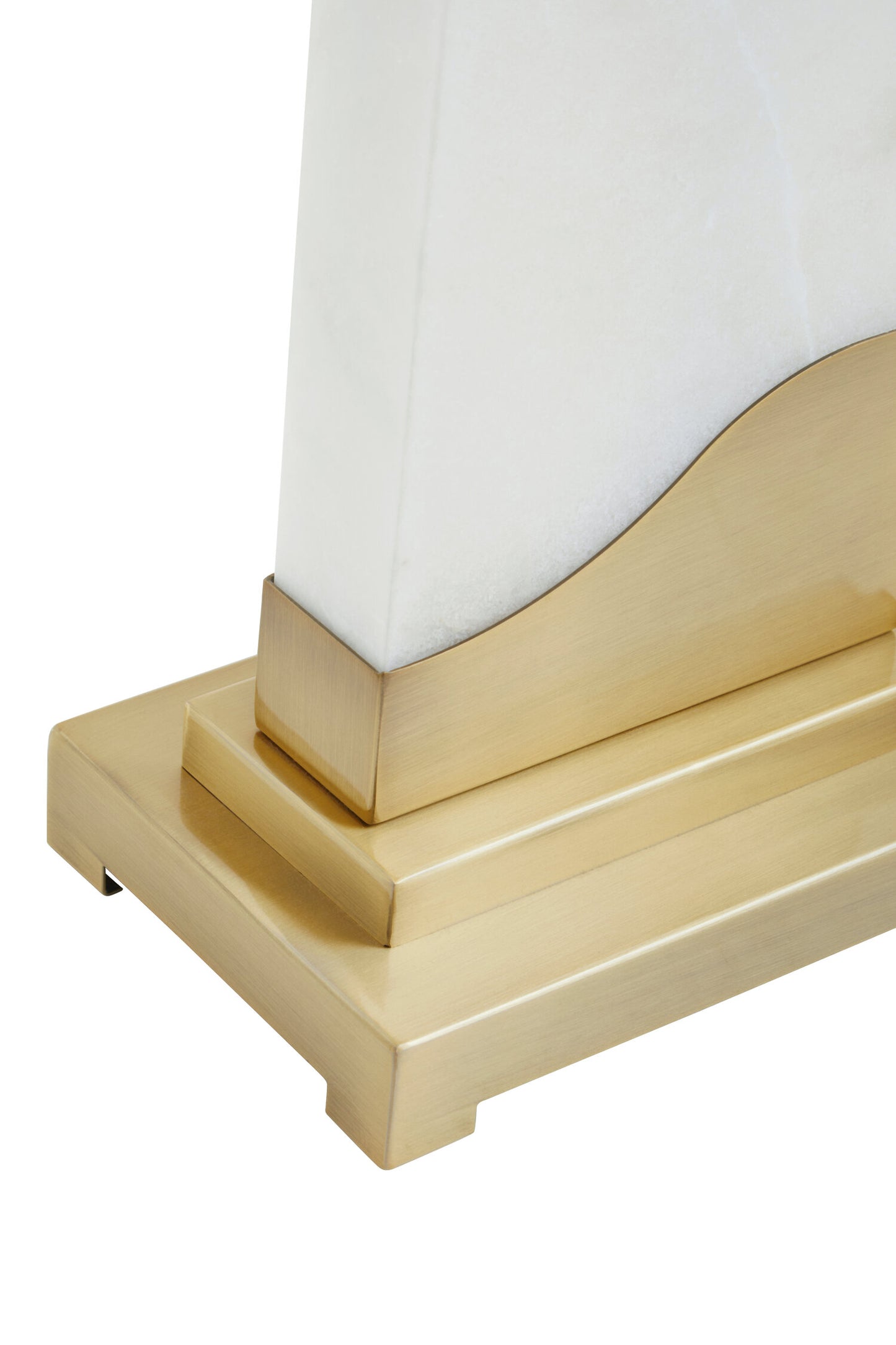 Athena White Marble Gold Geometric Table Lamp