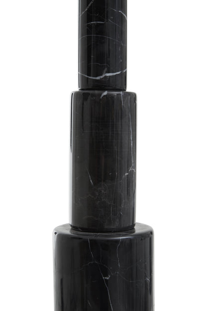 Victoria Black Marble Ivory Shade Modern Table Lamp