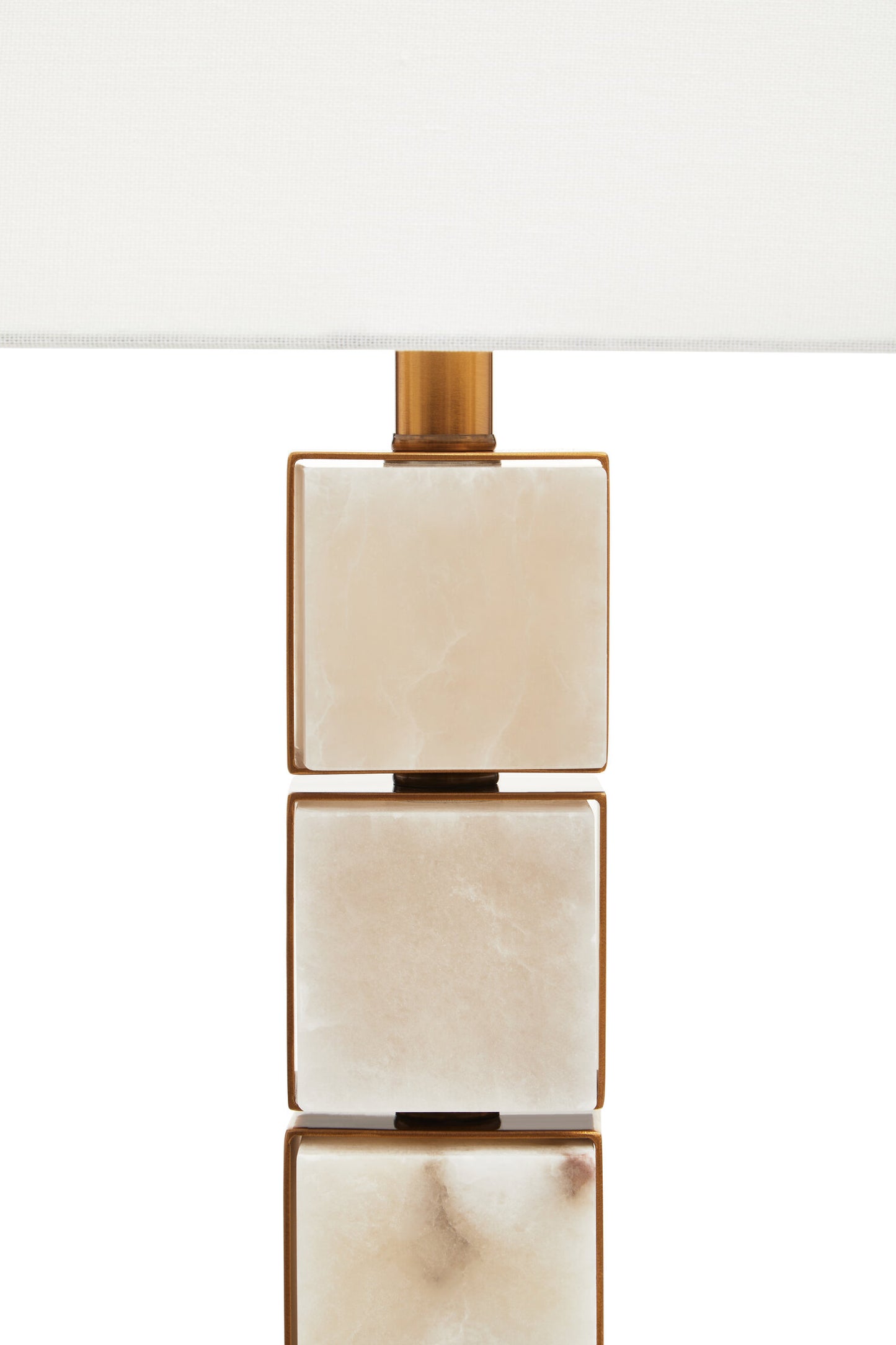 Lucia White Fabric Shade Classic Table Lamp