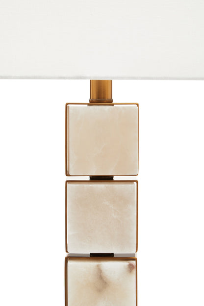 Lucia White Fabric Shade Classic Table Lamp