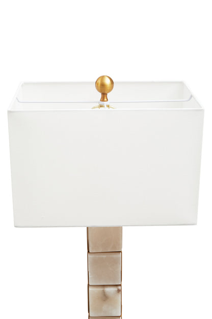 Lucia White Fabric Shade Classic Table Lamp