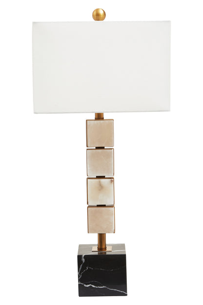 Lucia White Fabric Shade Classic Table Lamp