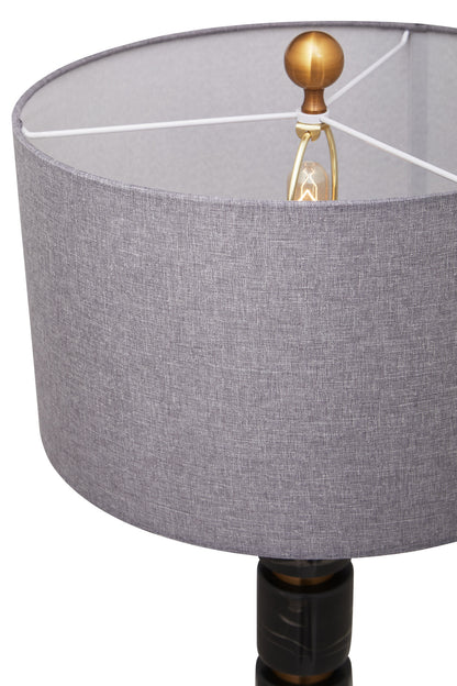 Lucia Grey Fabric Shade Classic Table Lamp