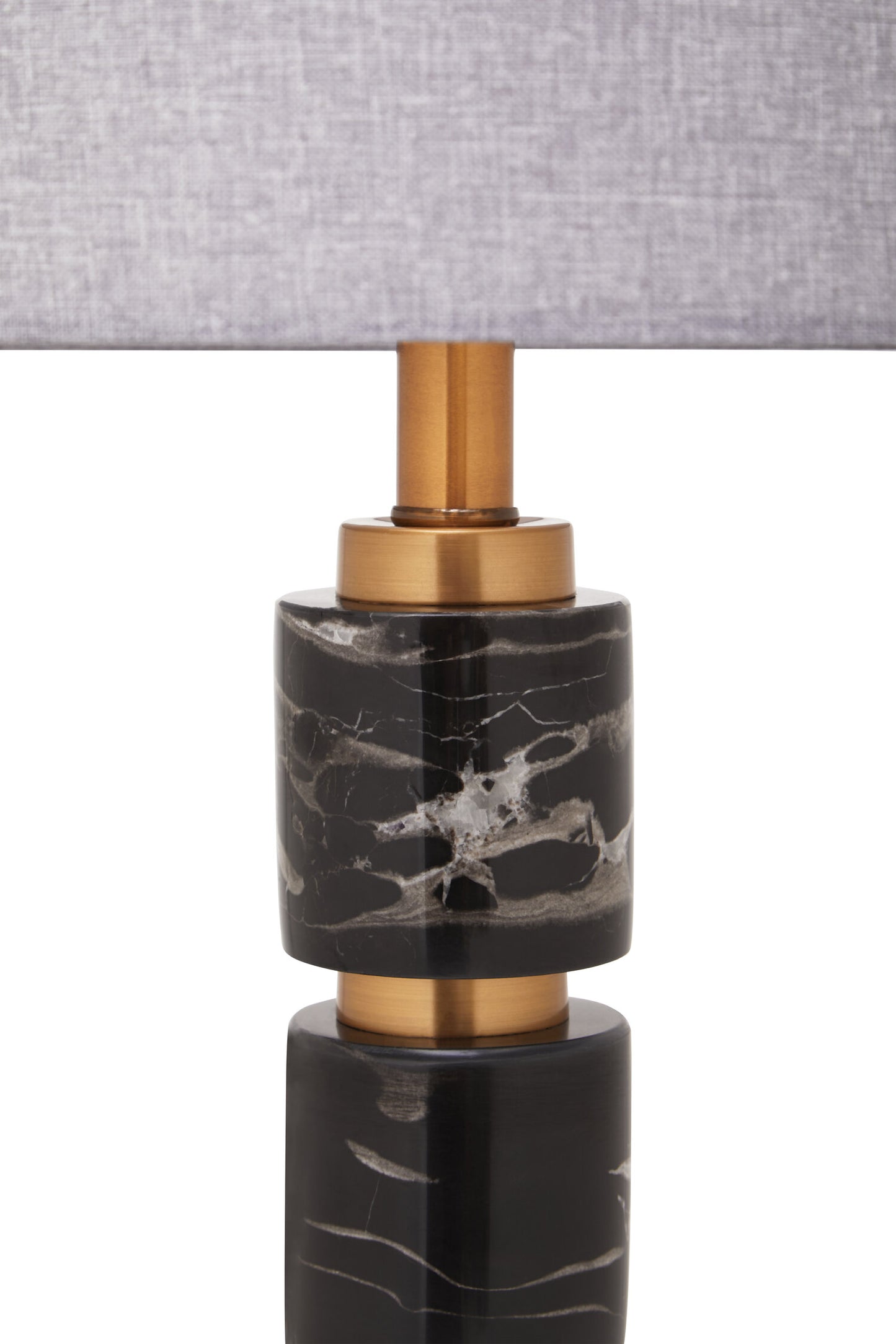 Lucia Grey Fabric Shade Classic Table Lamp