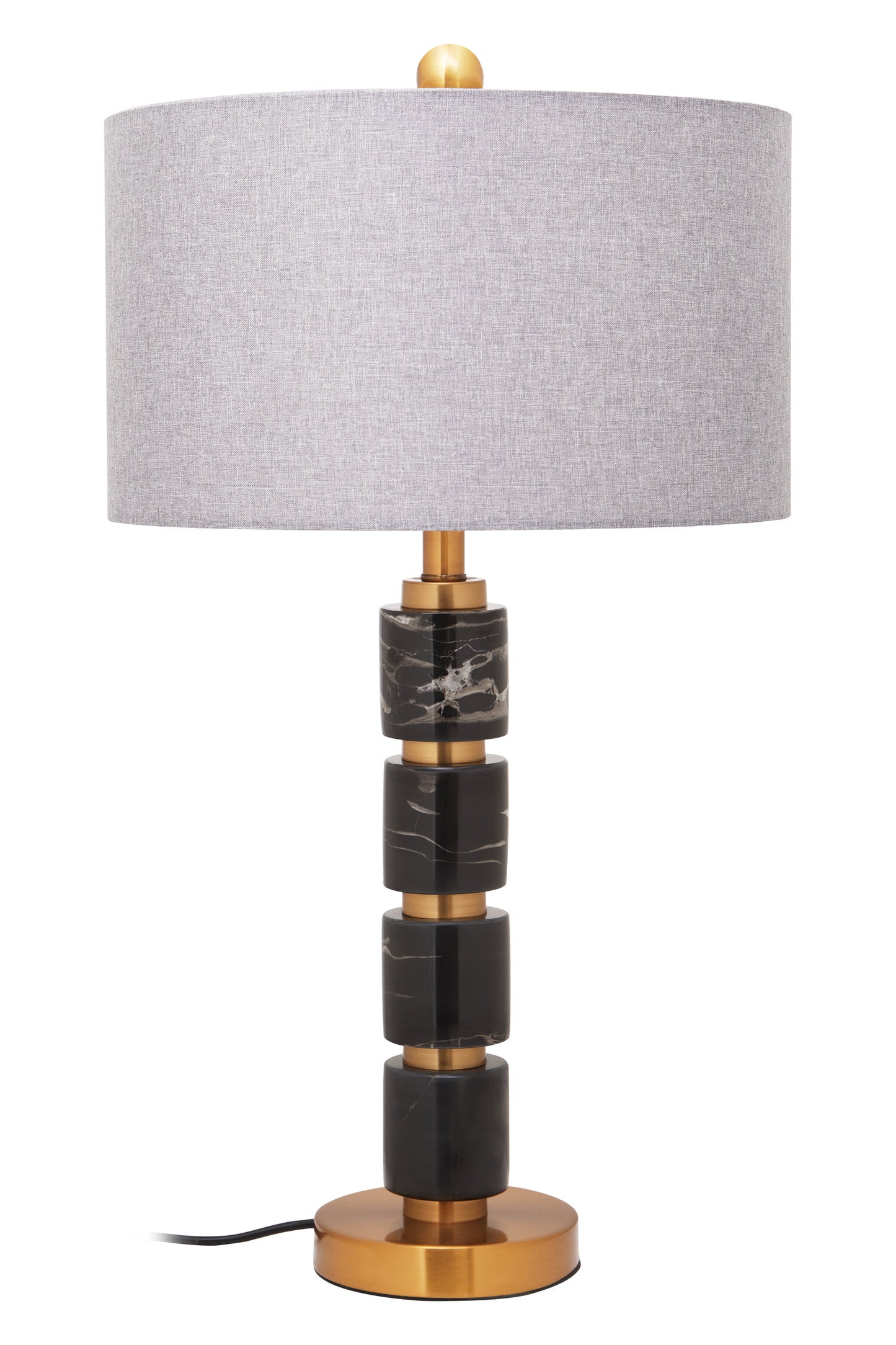 Lucia Grey Fabric Shade Classic Table Lamp