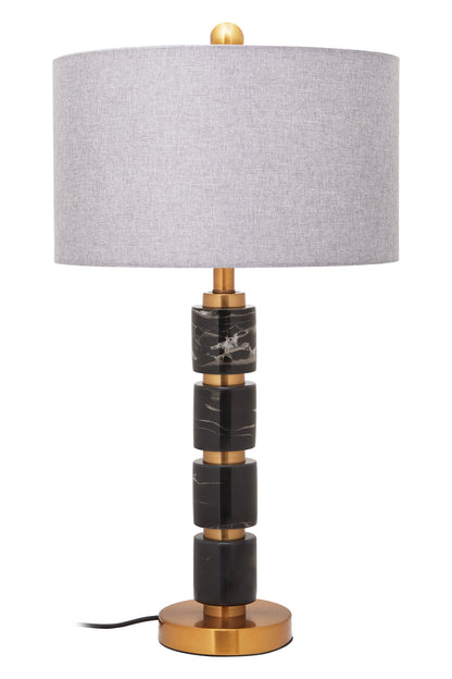 Lucia Grey Fabric Shade Classic Table Lamp