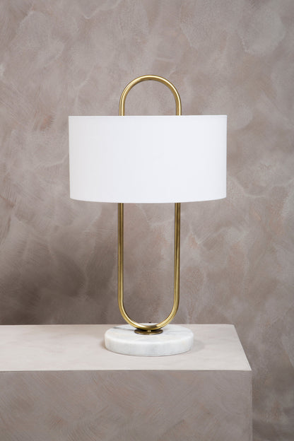 Marie White Fabric Shade Table Lamp