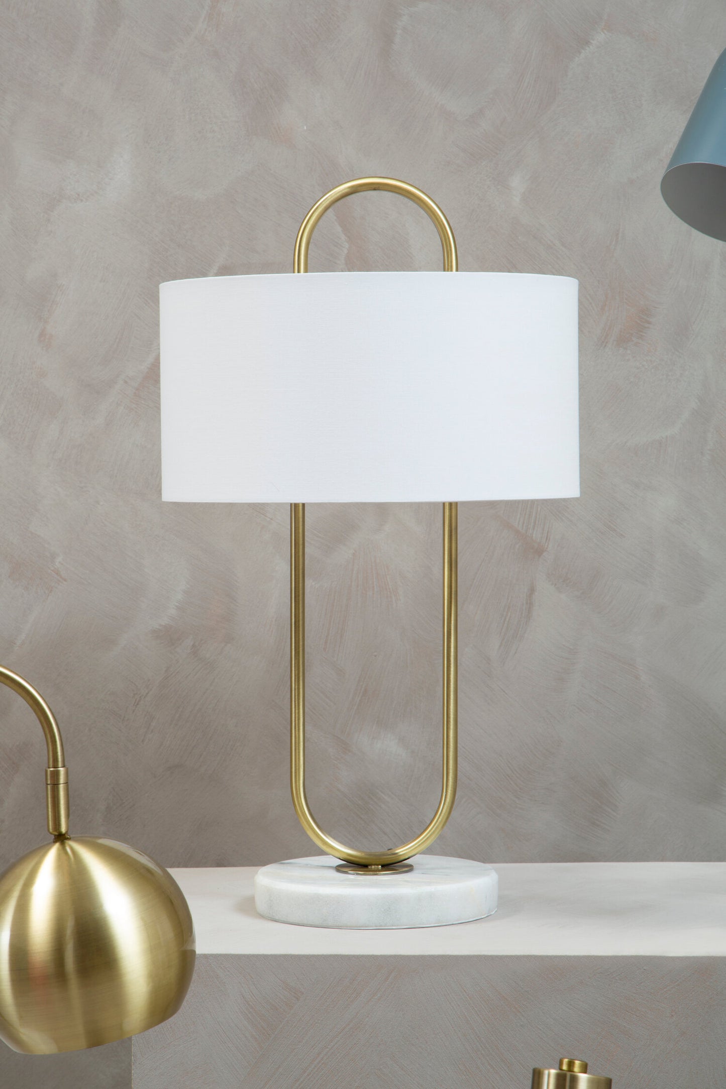 Marie White Fabric Shade Table Lamp