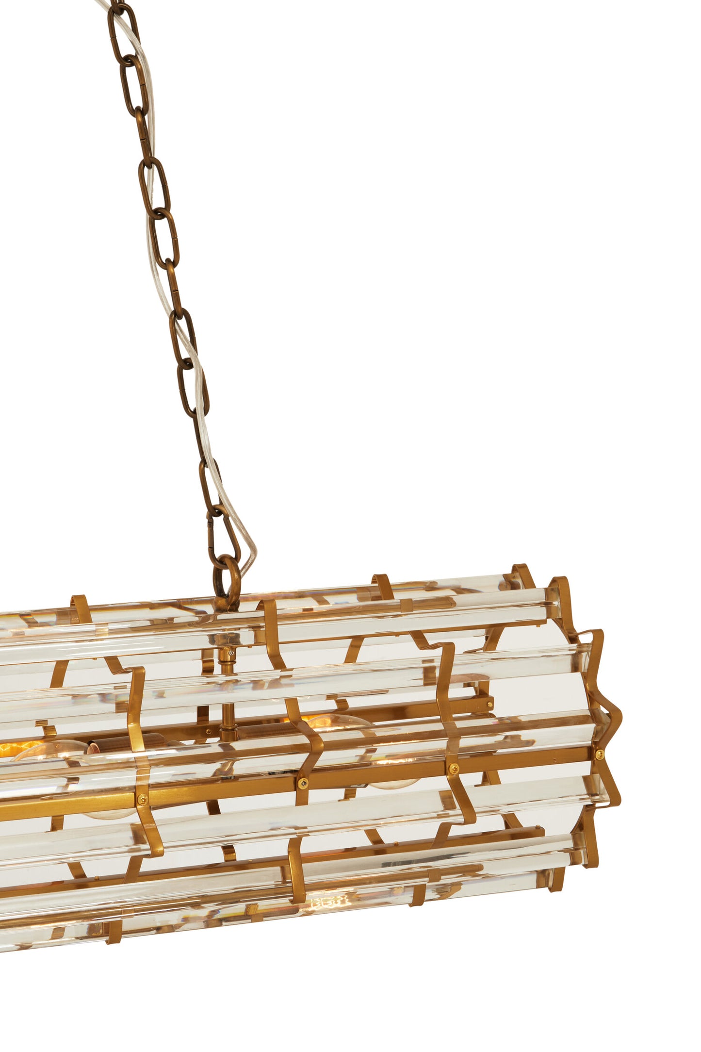 Magdalena Brass Glass Eight Bulb Pendant Light
