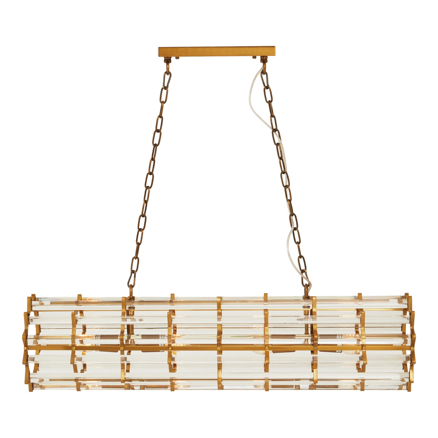 Magdalena Brass Glass Eight Bulb Pendant Light