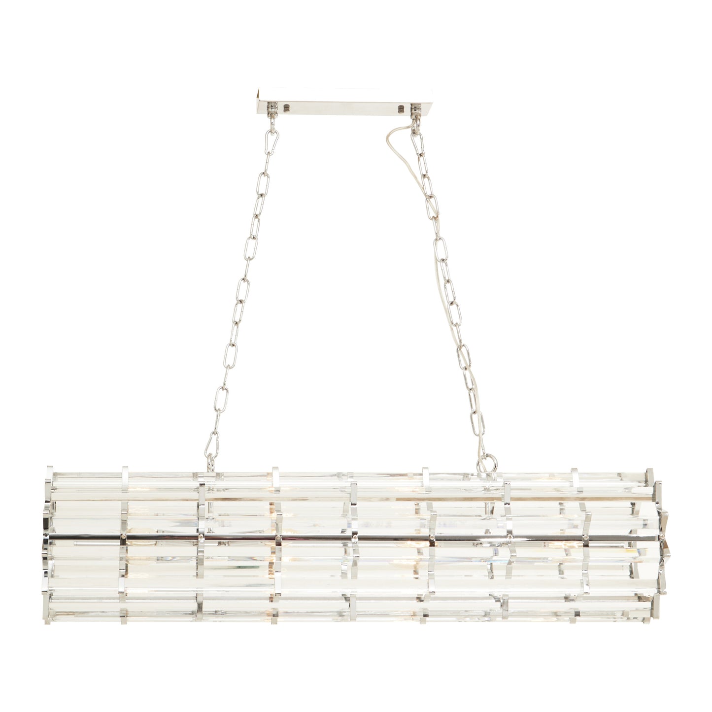 Magdalena Chrome Glass Eight Bulb Pendant Light