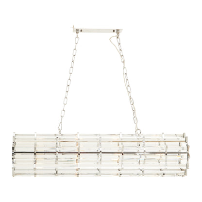 Magdalena Chrome Glass Eight Bulb Pendant Light