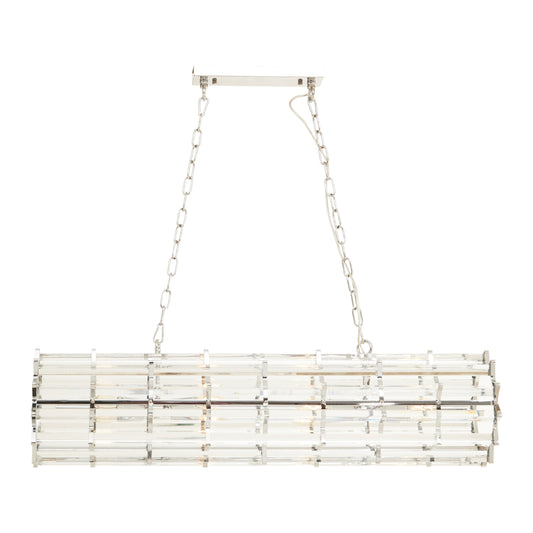 Magdalena Chrome Glass Eight Bulb Pendant Light