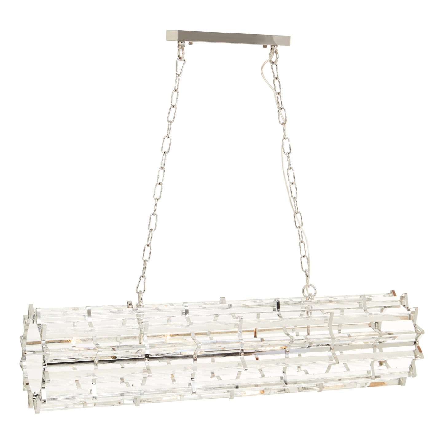 Magdalena Chrome Glass Eight Bulb Pendant Light | Bali & Blue