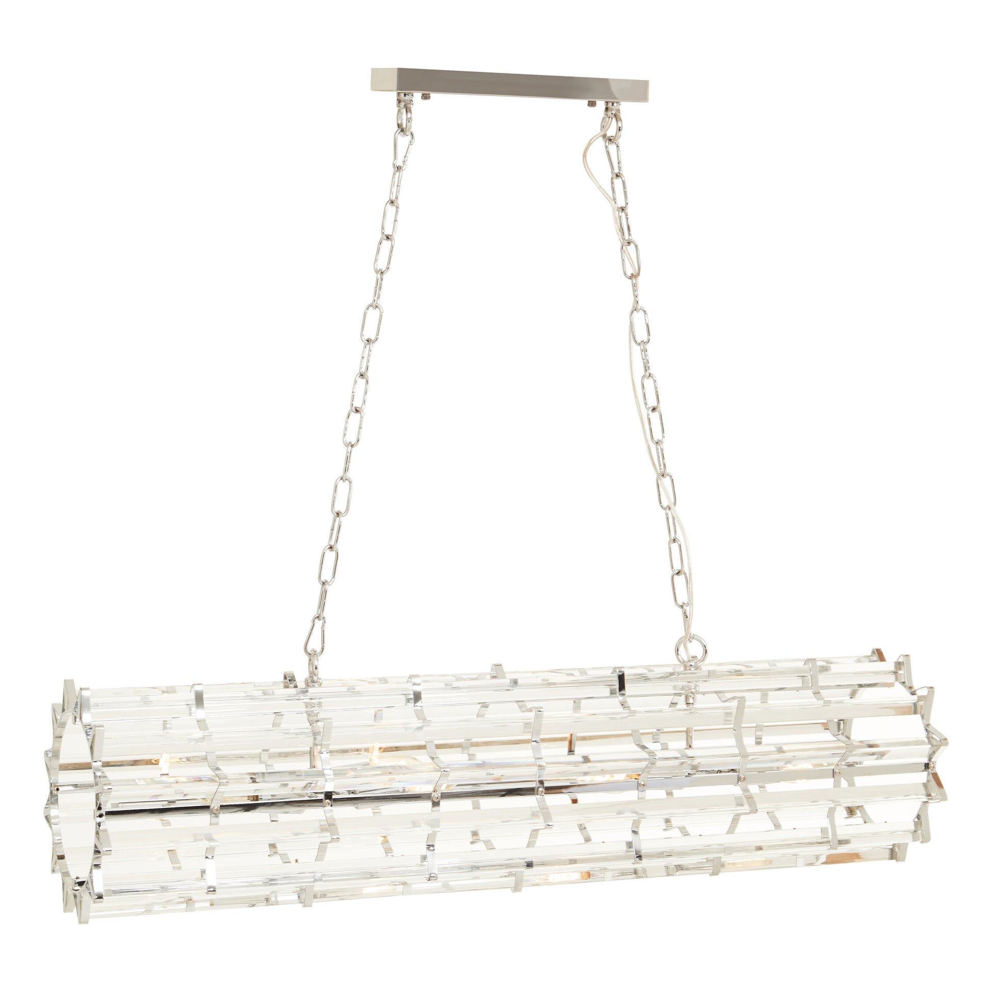 Magdalena Chrome Glass Eight Bulb Pendant Light | Bali & Blue