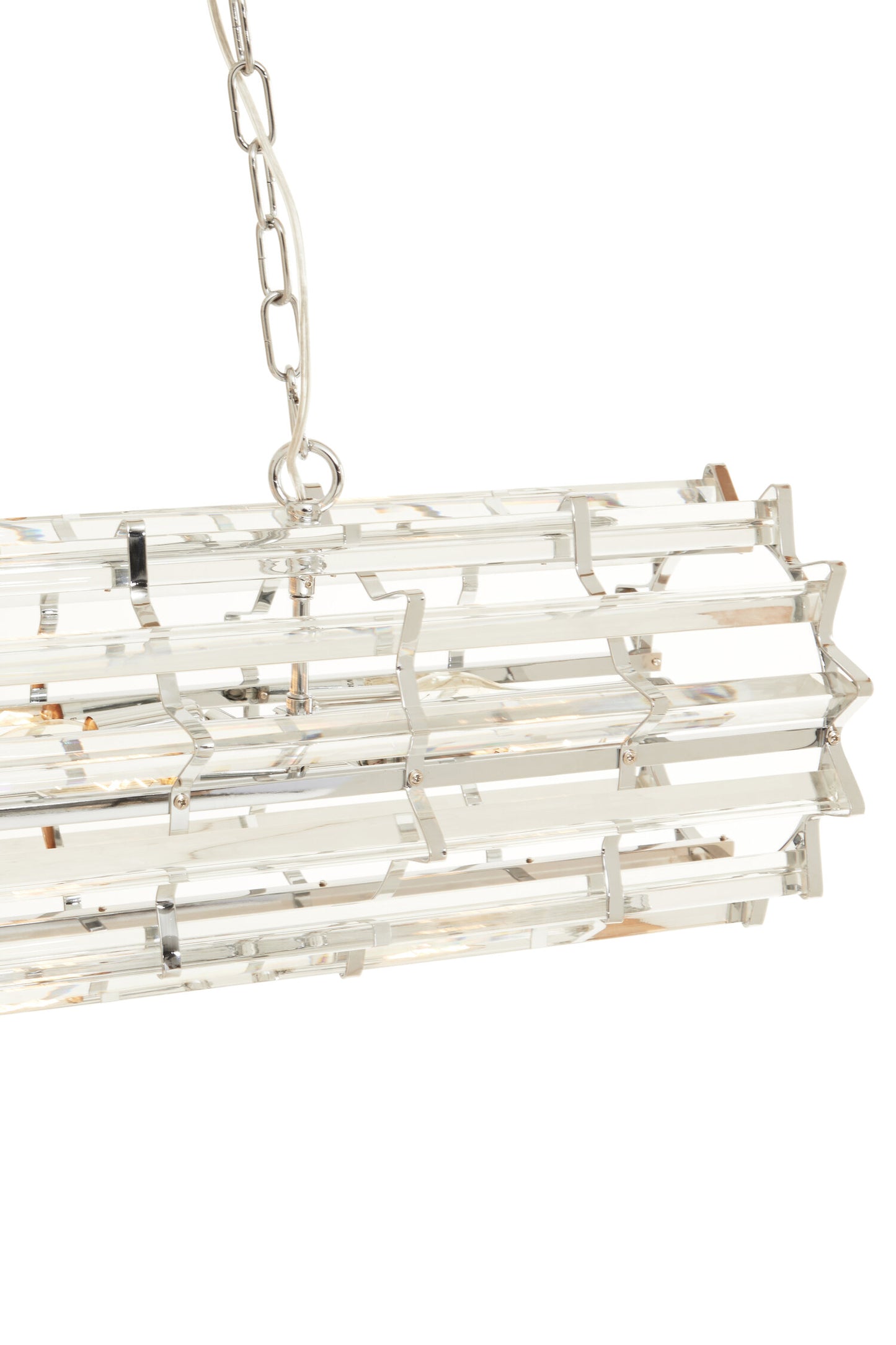 Magdalena Chrome Glass Eight Bulb Pendant Light