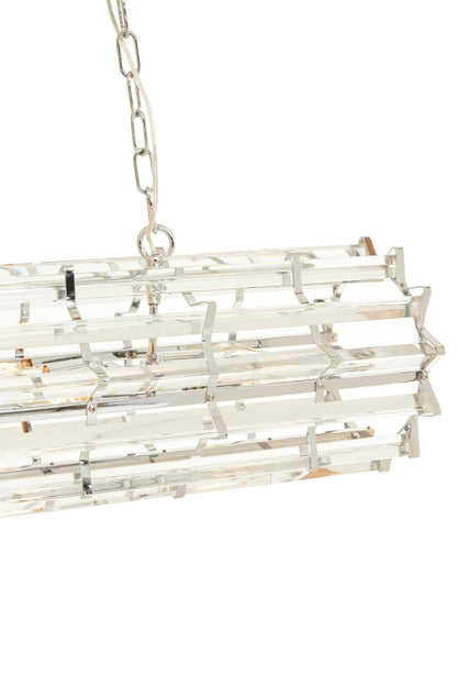 Magdalena Chrome Glass Eight Bulb Pendant Light