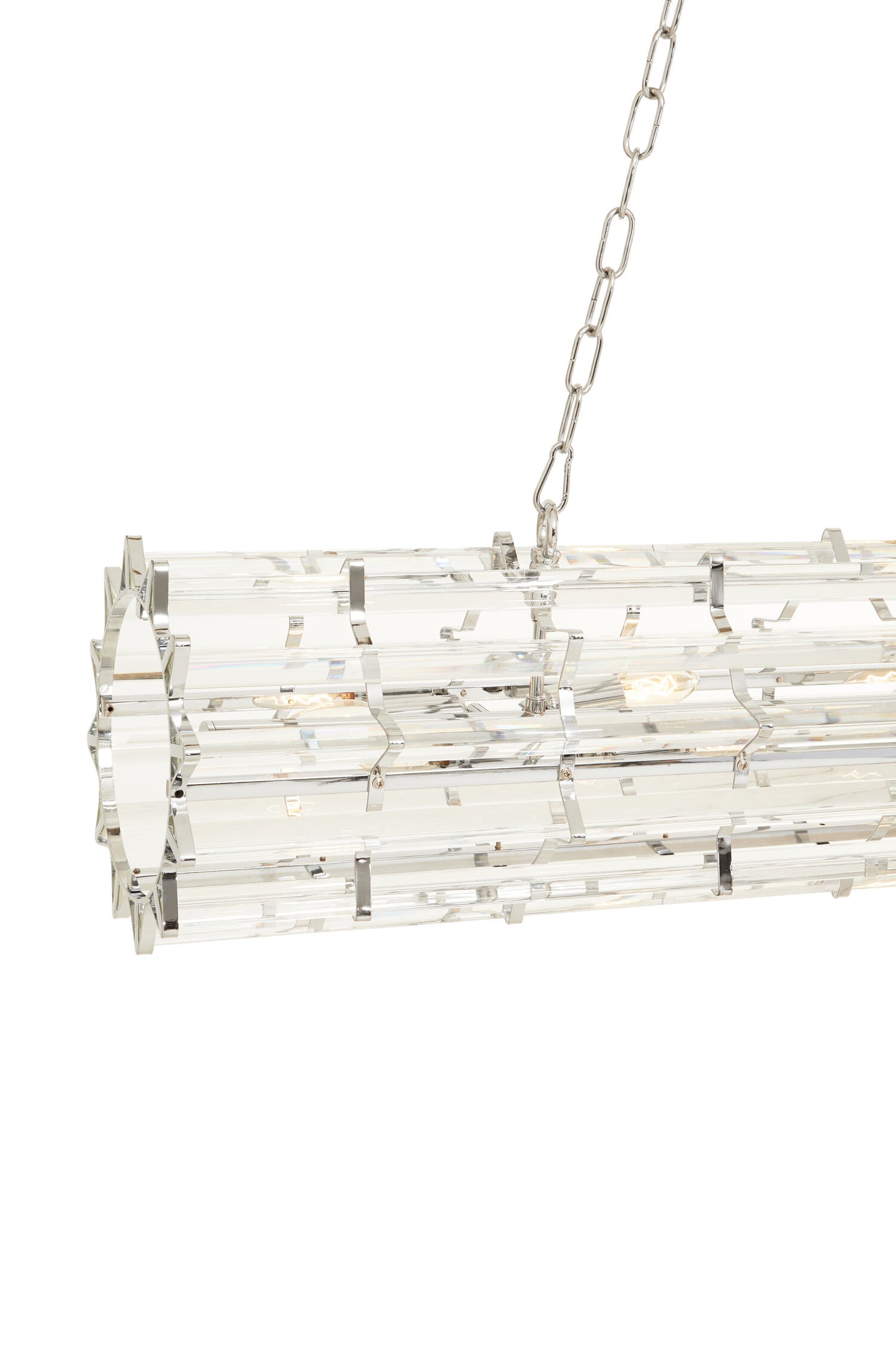 Magdalena Chrome Glass Eight Bulb Pendant Light