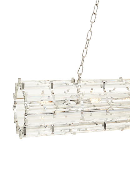 Magdalena Chrome Glass Eight Bulb Pendant Light