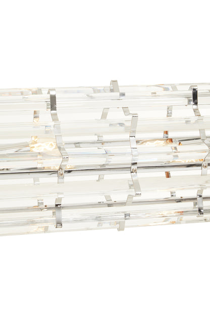 Magdalena Chrome Glass Eight Bulb Pendant Light
