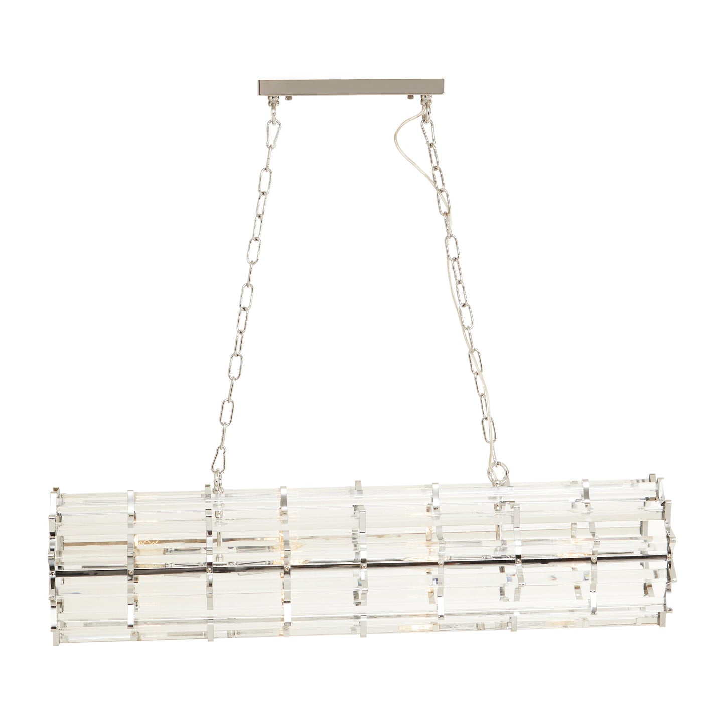 Magdalena Chrome Glass Eight Bulb Pendant Light