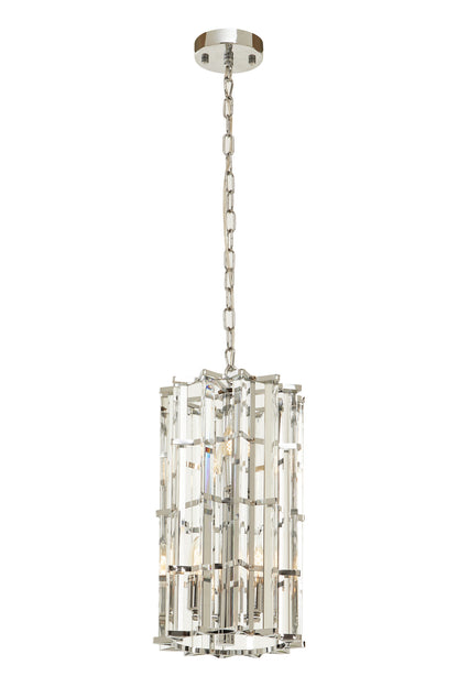 Magdalena Chrome Glass Small Vertical Pendant Light | Bali & Blue