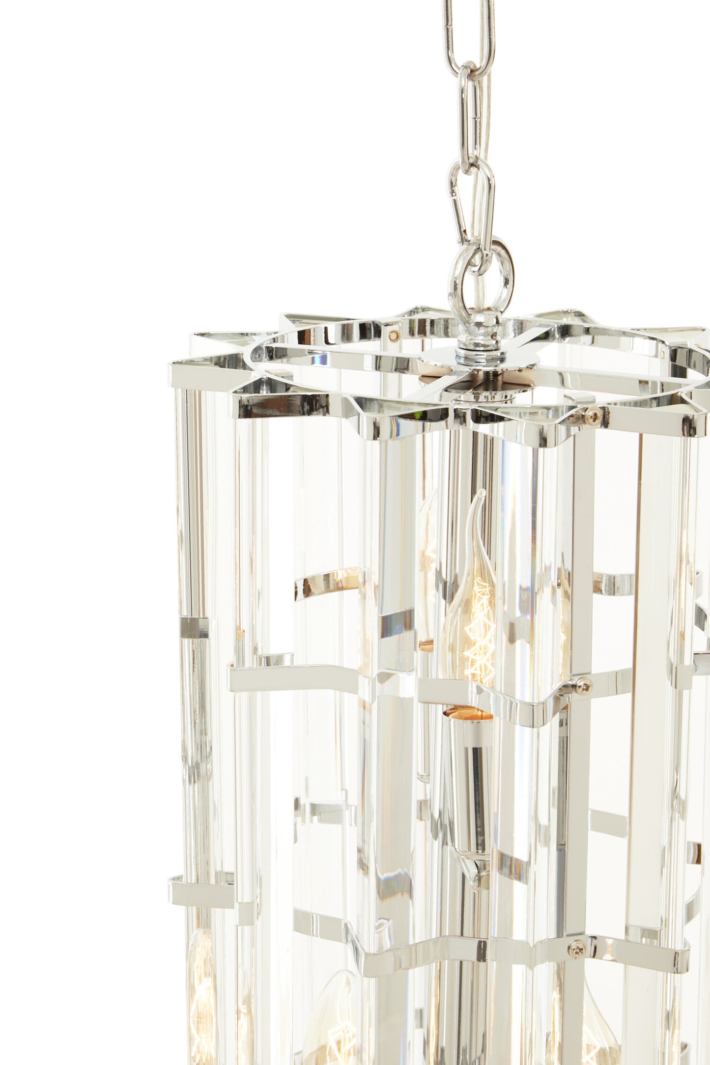 Magdalena Chrome Glass Small Vertical Pendant Light