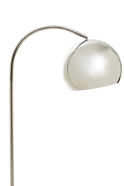 Carter Chrome Dome Floor Lamp with White Marble Base