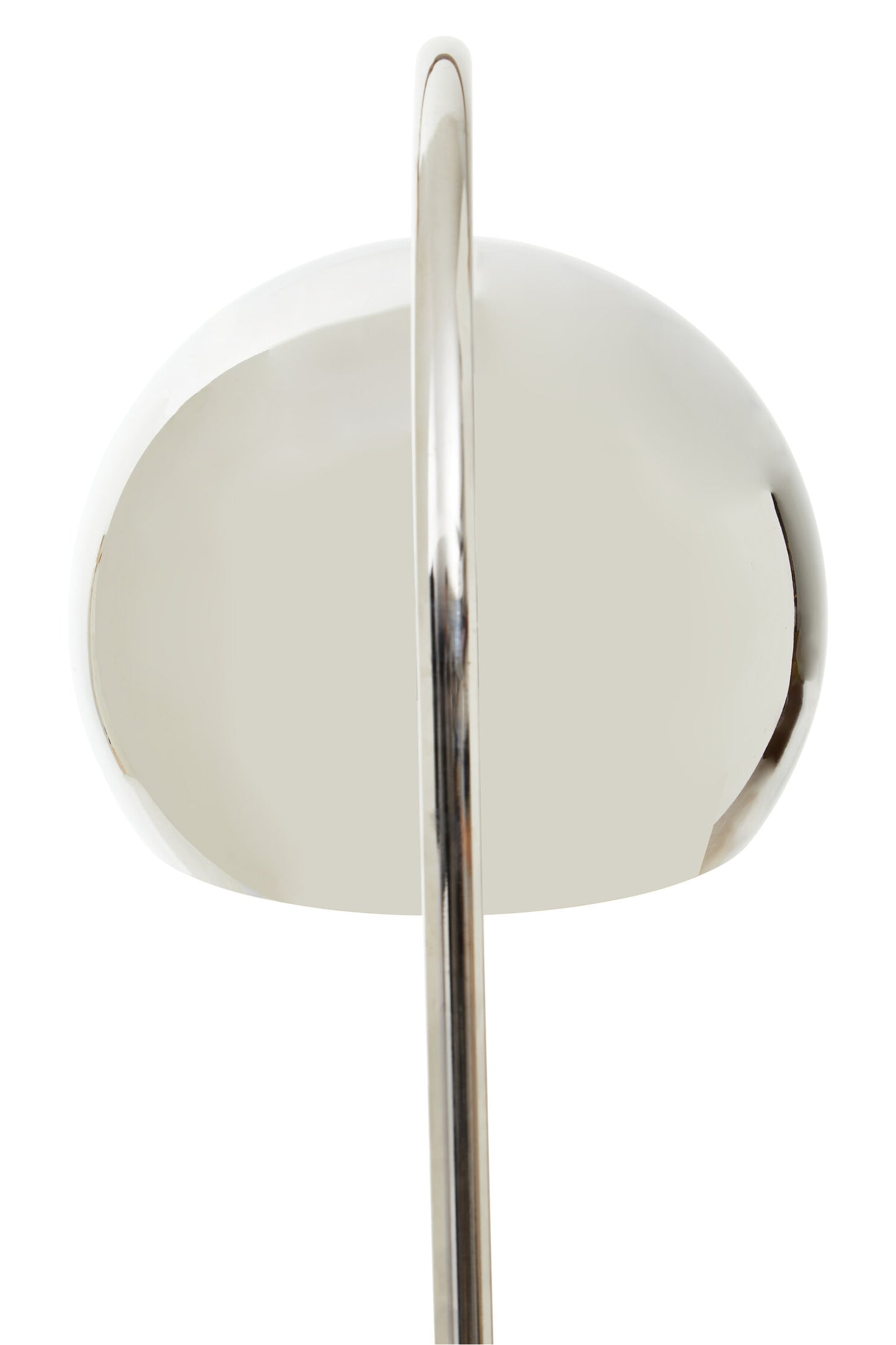 Carter Chrome Dome Floor Lamp with White Marble Base