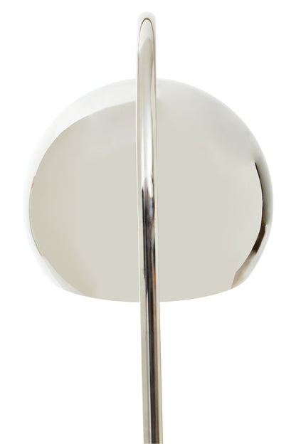 Carter Chrome Dome Floor Lamp with White Marble Base