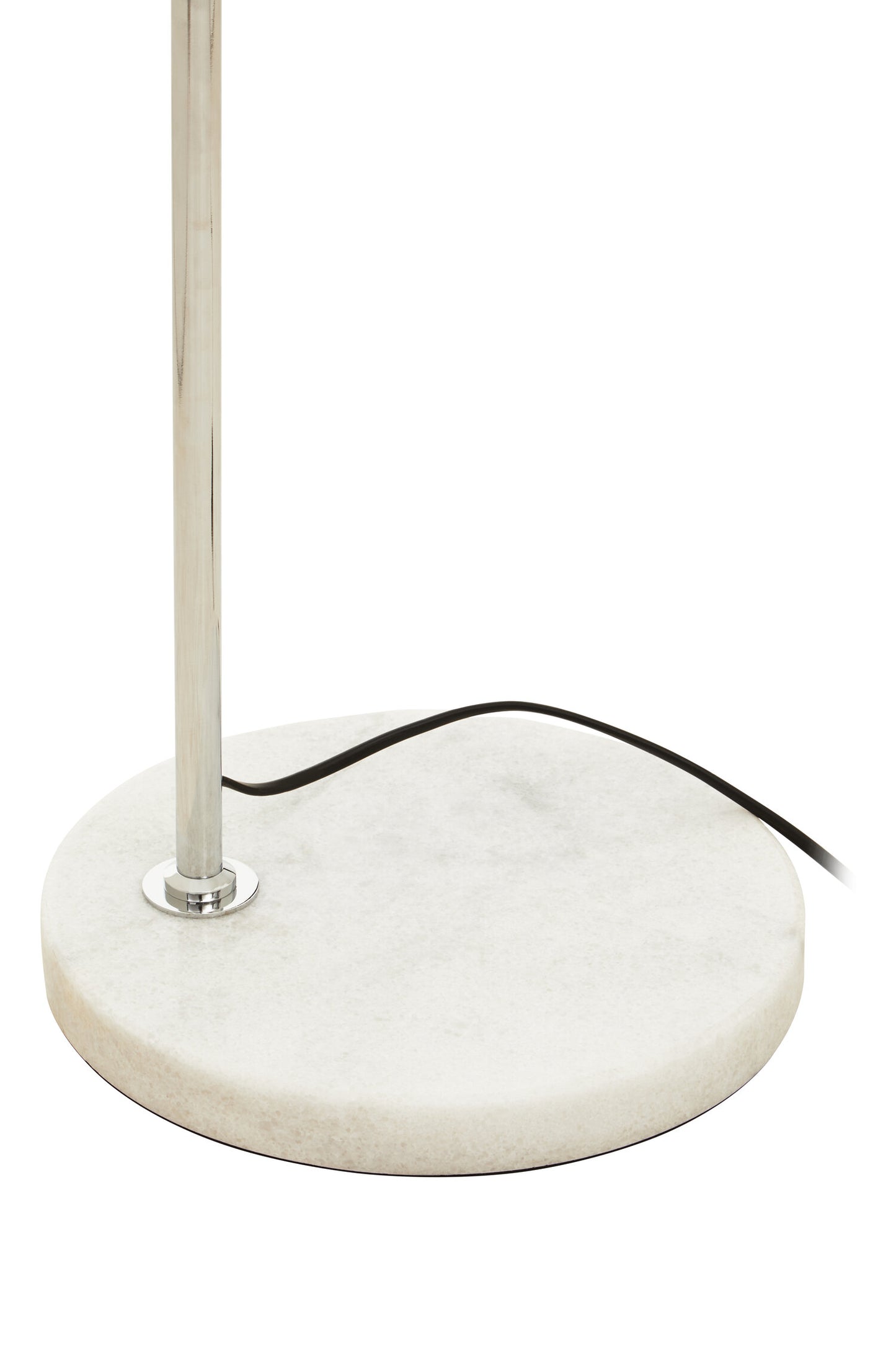 Carter Chrome Dome Floor Lamp with White Marble Base