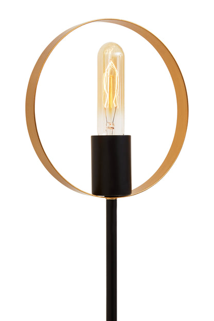 Mack One Bulb Ring Industrial Wall Light