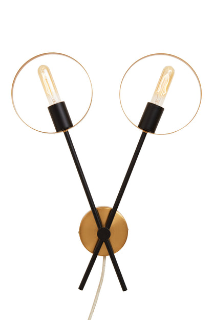 Mack Two Bulb Ring Industrial Wall Light