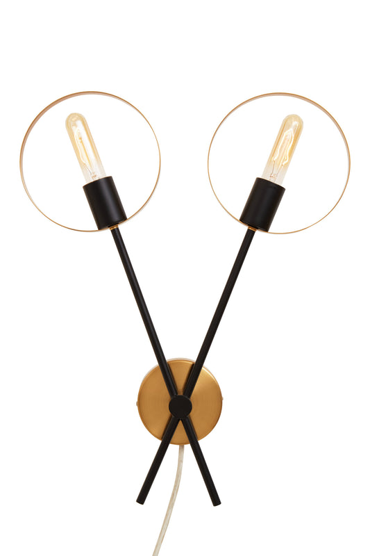 Mack Two Bulb Ring Industrial Wall Light