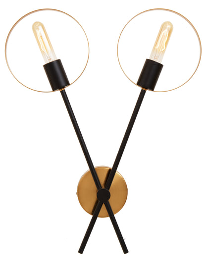 Mack Two Bulb Ring Industrial Wall Light